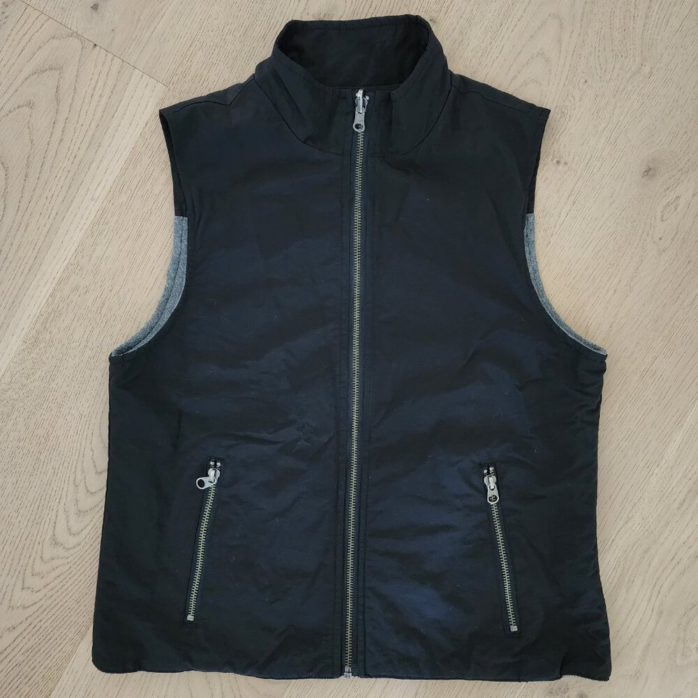 Women's Roots Black and Gray reversible Vest